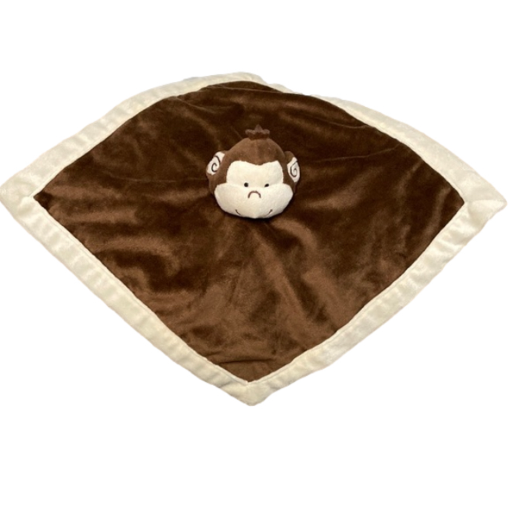 Tiddlywinks Security Blanket Lovey Monkey Brown Soft